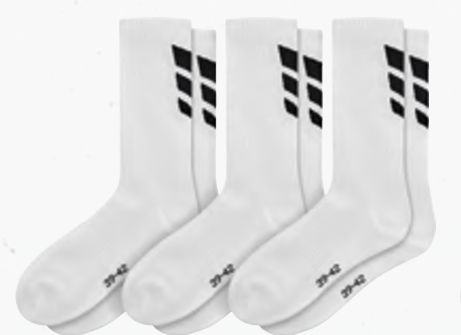 lot de 3 paires de chaussettes blanches